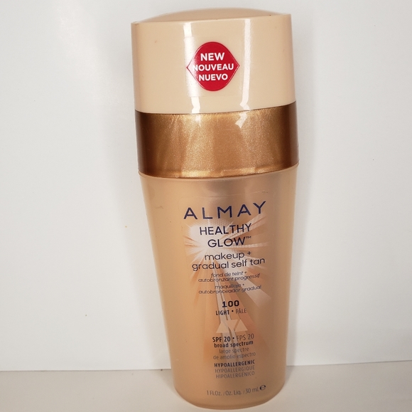 Almay Healthy Glow Makeup & Self Tan, Light 100 - Picture 1 of 10